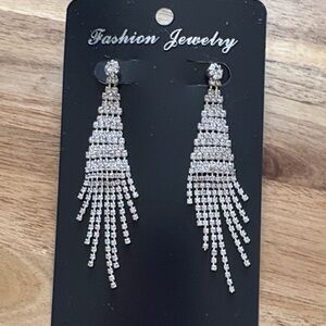 Fashion Jewelry Silver Cascading Earrings